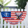 Custom Family Name 250th Patriot Eagle God Bless America Non-Pleated Fan Flag HA75 920134