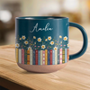 Custom Name & Birthflower Pottery Mug For Book Lovers TH10 170305