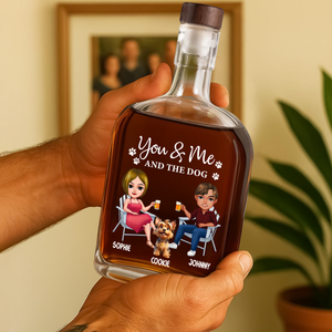 You And Me And The Dogs - Personalized Whiskey Bottle TH10 896893