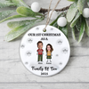 First Christmas As A Family Personalized 3D Inflated Effect Ceramic Ornament CH07 899496