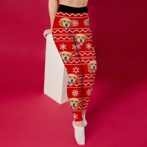 Custom Photo Christmas Dog Legging HO82 900538