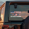 America 1776-2026 250 Years Of Freedom Car Window Decal Sticker HA75 898764