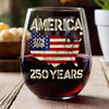 250 Years America Anniversary 250th Independence Day Wine Glass HA75 897358