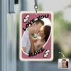 Custom Photo Love You More Couple Acrylic Keychain Valentine's Day Gift HA75 920086