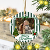 Custom Family Photo Merry Christmas Ceramic Ornament, Personalized Holiday Keepsake, Christmas Gift HA75 919148