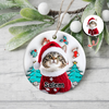 Custom Photo Cat I Am Santa 3D Inflated Effect Ceramic Ornament Personalized Gift For Cat Lovers HO82 894710