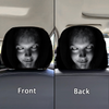 Ghost Face Car Headrest Covers, Scary Face Printing Auto Seat Universal Elastic HO82 903192