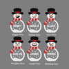 Personalized Name Funny Face Christmas Snowman LED Wooden Ornament LM32 669753