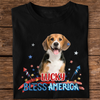 Custom Photo Dog Bless America Dark Shirt HO82 902844