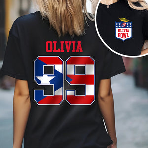 Custom Name LX Bunny Dark Back & Front Shirt, Gift For Football Fan HO82 901044