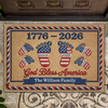 Personalized God Bless America Doormat Patriotic American Flag Family TH10 169285