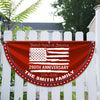 Custom Family Name USA 250th Anniversary Non-Pleated Fan Flag HA75 920290