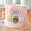 Cat Mom Dog Mom Floral Personalized Marble Mug CH07 895532