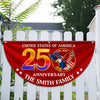 Custom Family Name 250th Anniversary United States of America Eagle Patriotic Non-Pleated Fan Flag HA75 920570