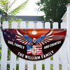 Custom Family Name God Family And Country America Non-Pleated Fan Flag TH10 896437
