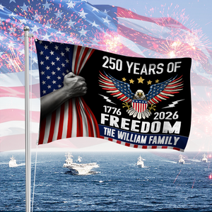 Custom Family Name Celebrate 250th Anniversary of America House Flag CH07 910166