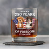 Custom Dog Photo Celebrate 250 Years of America Whiskey Glass CH07 899676