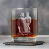 Personalized Dad and Kid Photo Engraved Whiskey Glass CH07 911372