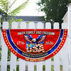 Custom Family Name Faith Family And Freedom 1776-2026 Non-Pleated Fan Flag TH10 898993