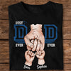 Custom Name Best Dad Ever Fist Bump Dark Shirt - Personalized Father's Day Gift for Dad LM32 899617