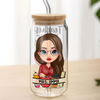 Personalized Teach Love Inspire Glass Can With Lid Gift For Teacher HA75 892630