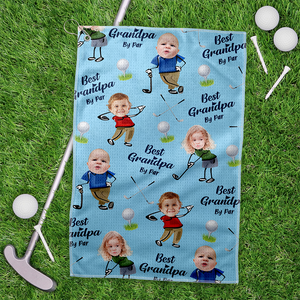 Custom Kid Face Best Dad By Par Golf Towel LM32 893645