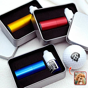 Custom Dog Photo Golf Ball Stamp Box, Golf Club Gift, Golf Lovers Gift TH10 896919