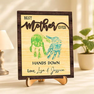 Best Mom Ever Mother's Day 2-Layered Wooden Plaque With Stand TH10 892975