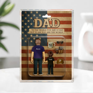Personalized You Are The World Dad Family Acrylic Block Plaque Gift LM32 893453