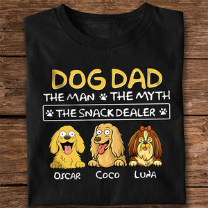 Dog Dad The Man The Myth The Snack Dealer Dark Shirt Personalized Gift For Father's Day HO82 893698