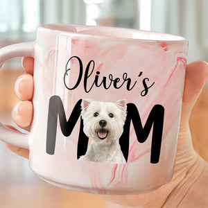 Custom Photo Dog Mom Personalized Marble Mug CH07 895524