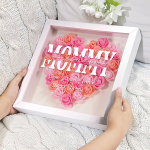 Custom Name I Love You Mom Mother's Day Flower Shadow Box TH10 892561