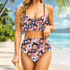 Custom Photo American Flag Bikini Swimsuit Gift for Women LM32 899877