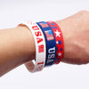 American Flag USA Laser Engraved Silicone Bracelet LM32 899735