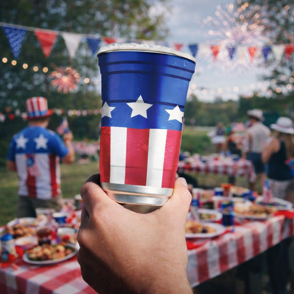 America's 250th Birthday Patriotic 20oz Reusable Aluminum Cups For Parties, Events LM32 899295