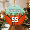 Custom Name Christmas Ceramic Ornament For Baseball, Softball, Soccer, Football, Basketball, Hockey Lover HA75 57056