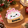 Personalised Name Christmas Squishy Dumpling Acrylic Ornament LM32 670319
