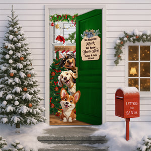 Custom Cute 3D Dog No Need To Knock We Know You're Here Door Cover LM32 897123