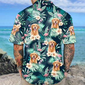 Custom Dog Photo Tropical Vacation Aloha Hawaii Shirt Gift For Dog Lovers HO82 894310