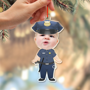 Custom Photo Funny Kid Dream Jobs Christmas Acrylic Ornament HA75 892716