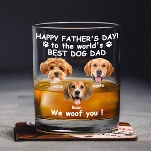 Custom Photo Woof Best Dog Dad Whiskey Glass Father's Day Gifts HA75 892370