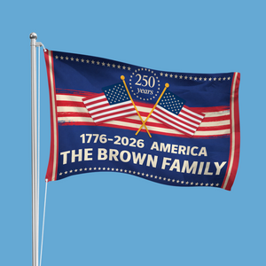 America 250 Years Anniversary Custom Family Name House Flag CH07 910188