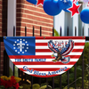 Custom Family Name 250th Patriot Eagle God Bless America Non-Pleated Fan Flag HA75 920134