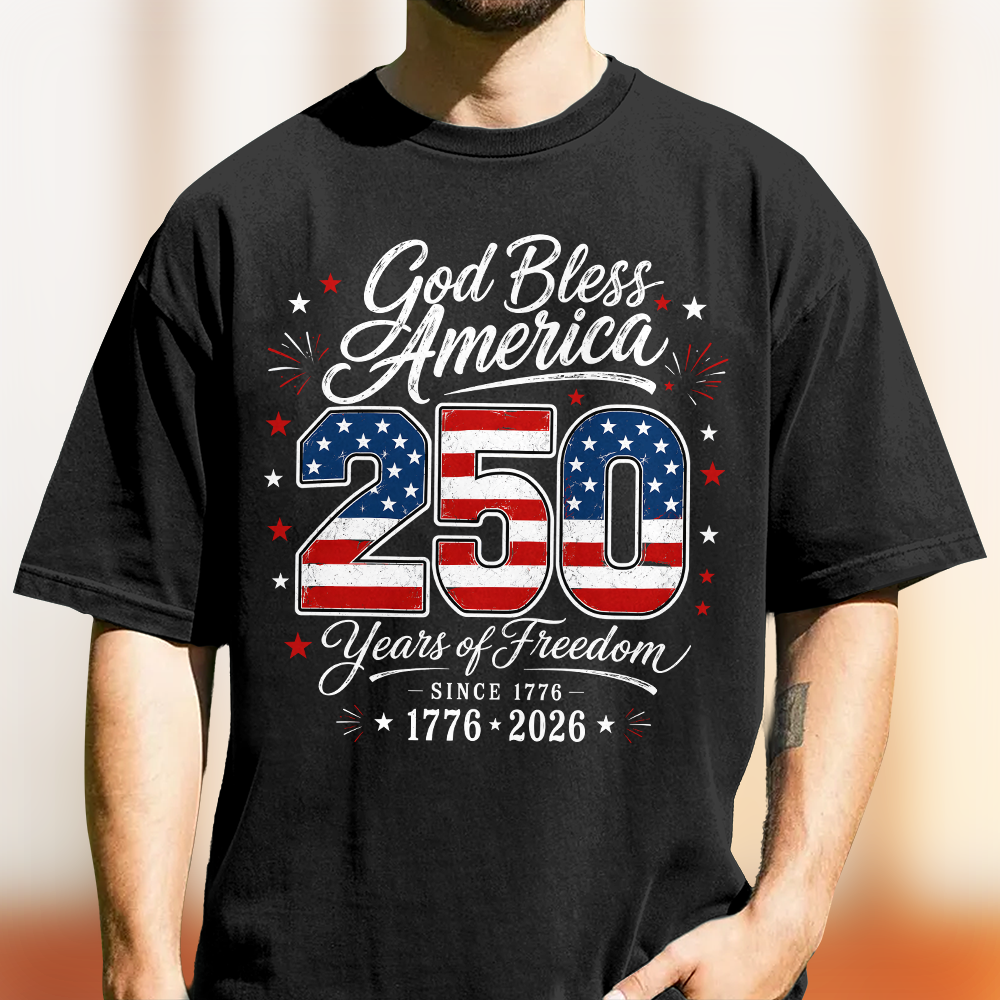 Personalized 250 Years of Freedom God Bless America 1776-2026 Comfort Shirt CH07 911884