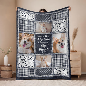 Custom Photo Forever In My Heart Memorial Blanket For Dog Lover TH10 896597