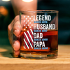 Custom Name Legend Husband Dad Whiskey Glass Gift For Father's Day TH10 169715