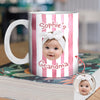 Custom Baby Face Striped Print Full Mug - Gift for Dad, Mom HA75 921732