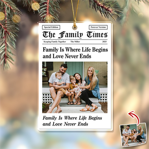 Custom Photo The Family Times Acrylic Ornament Holiday Keepsake HO82 894744