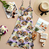 Custom Dog Photo Tropical Summer Pattern Cami Maxi Dress HO82 902396