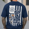 Custom Photo Happy Father's Day To Best Dog Dad Flag Back Comfort Shirt HO82 902792
